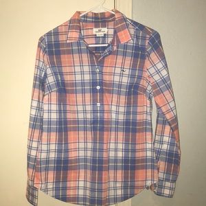 Vineyard vines half button up flannel
